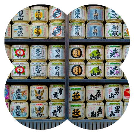 Colorful Japanese capsule toy machines