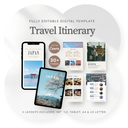 Interactive digital travel planner preview